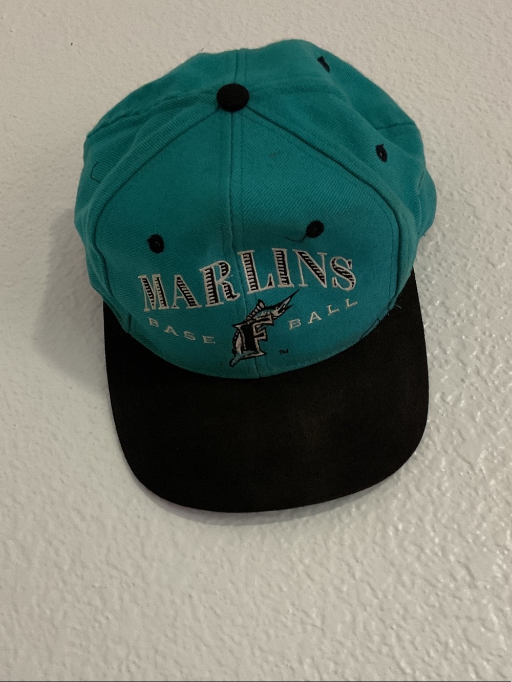 Miami Marlins Teal and Black Baseball Cap - Branding